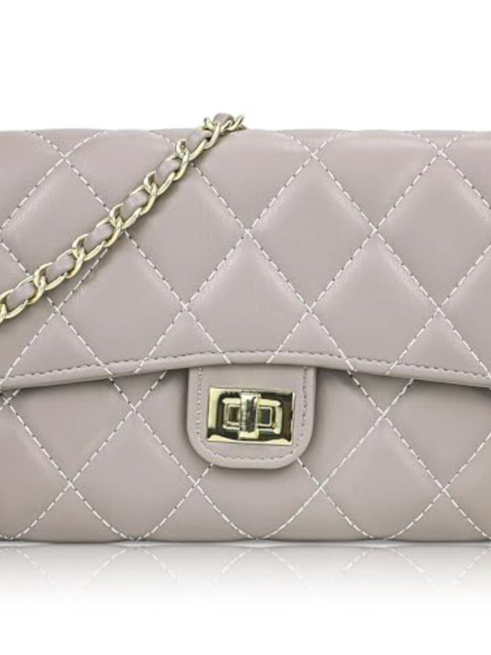 Quilted Faux Leather Crossbody Mini Shoulder Bag Clutch Satchel Purse